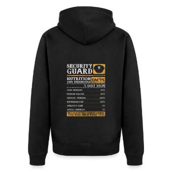 Protection de la sécurité Sarcasme Quart de nuit - Veste à capuche bio Premium Unisexe - noir - Dos - Nico (187cm)