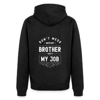 Amour fraternel Amour soeur - Veste à capuche bio Premium Unisexe - noir - Dos - Nico (187cm)