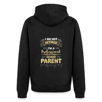 Les parents de mamie aiment les femmes enceintes - Veste à capuche bio Premium Unisexe - noir - Dos - Nico (187cm)