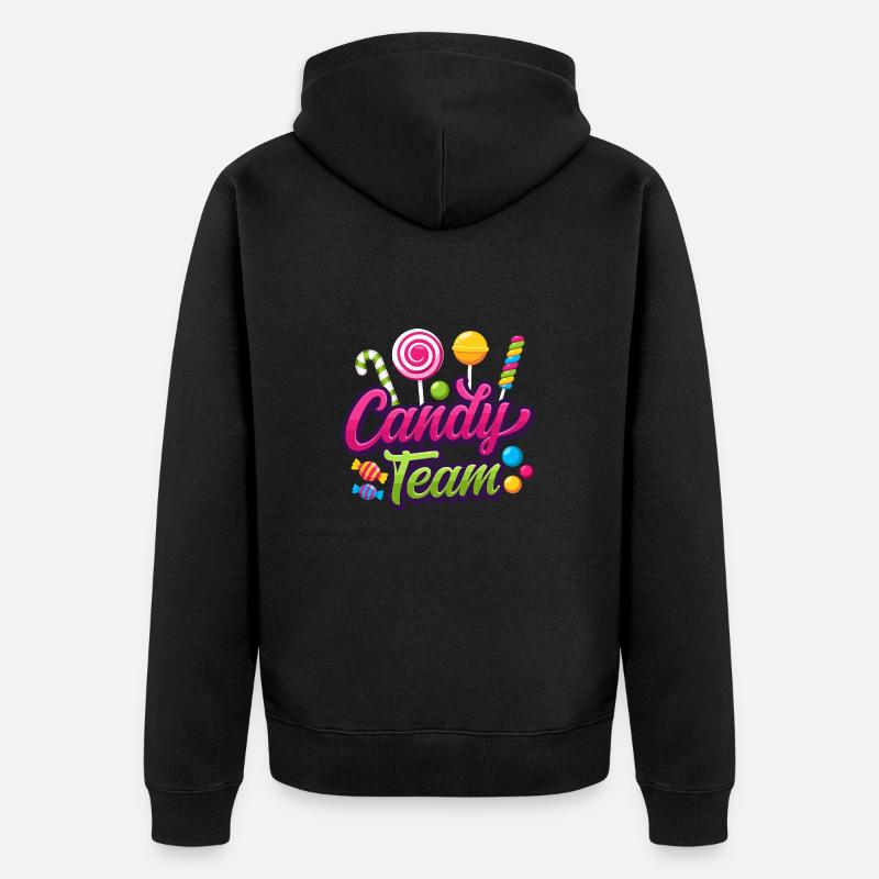 Candy Team Bonbons - Veste à capuche bio Premium Unisexe - noir