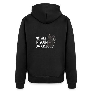Scottish Terrier Scottie Dog - Unisex Premium Organic Zip Hoodie - black - Back - Nico (187cm)
