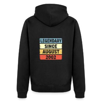 Legendary Since August 2002 20e anniversaire - Veste à capuche bio Premium Unisexe - noir - Dos - Nico (187cm)