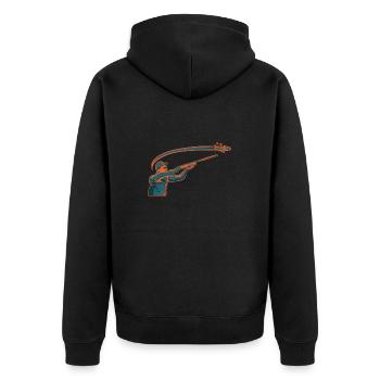 Tir au piège Tir au pigeon en argile Skeet - Veste à capuche bio Premium Unisexe - noir - Dos - Nico (187cm)