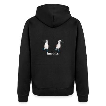 Blue-footed Booby Seabird Blue-footed Booby Seabird - Unisex Premium Organic Zip Hoodie - black - Back - Nico (187cm)
