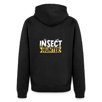 Insect collectors, insects, beetle lovers, entomologists - Unisex Premium Organic Zip Hoodie - black - Back - Nico (187cm)