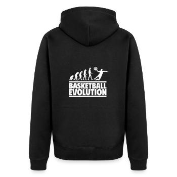 Évolution du basket-ball - Veste à capuche bio Premium Unisexe - noir - Dos - Nico (187cm)