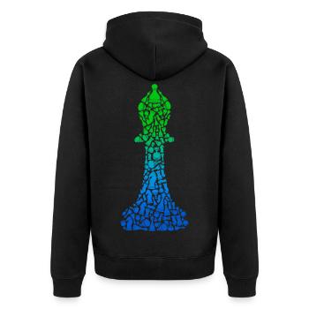 Chess Players Chess Pieces Chess Game Chess - Unisex Premium Organic Zip Hoodie - black - Back - Nico (187cm)