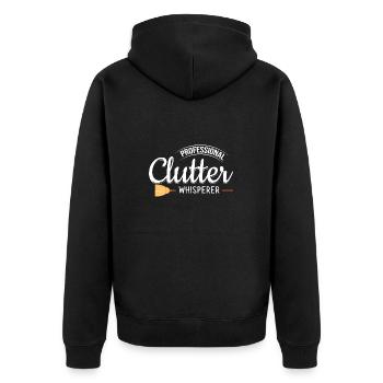 Domestic help, cleaner, housekeeper - Unisex Premium Organic Zip Hoodie - black - Back - Nico (187cm)