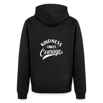 La gentillesse prend du courage contre l’intimidation - Veste à capuche bio Premium Unisexe - noir - Dos - Nico (187cm)