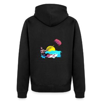 Kitesurfer Kiter Kitesurfen Kitesurf - Veste à capuche bio Premium Unisexe - noir - Dos - Nico (187cm)