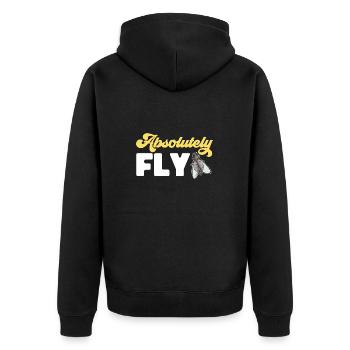 Insect collectors, insects, beetle lovers, entomologists - Unisex Premium Organic Zip Hoodie - black - Back - Nico (187cm)