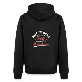 Assez gros problème à la procrastination - Veste à capuche bio Premium Unisexe - noir - Dos - Nico (187cm)