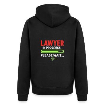 Avocat en cours Étudiant en droit - Veste à capuche bio Premium Unisexe - noir - Dos - Nico (187cm)