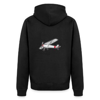 Remote Controlled Airplane Model Airplane - Unisex Premium Organic Zip Hoodie - black - Back - Nico (187cm)