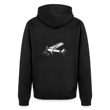 Remote Controlled Airplane Model Airplane - Unisex Premium Organic Zip Hoodie - black - Back - Nico (187cm)