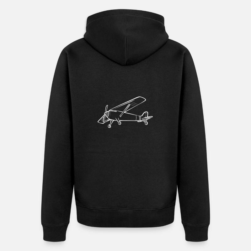 Ferngesteuertes Flugzeug Modellflugzeug - Unisex Premium Bio Zip Hoodie - Schwarz