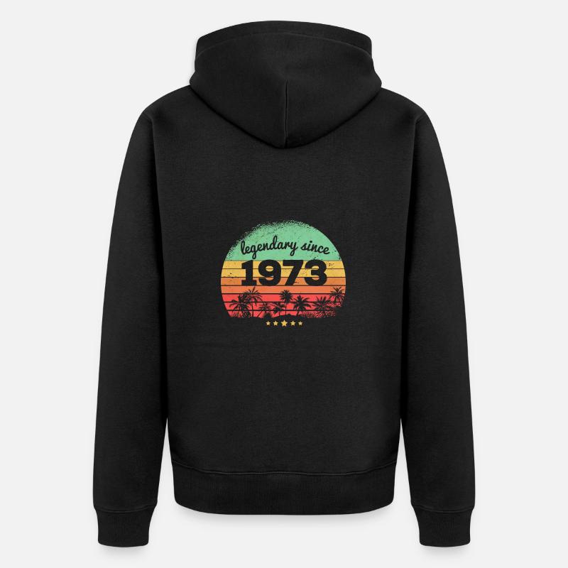 Légendaire depuis 1973 50e anniversaire - Veste à capuche bio Premium Unisexe - noir