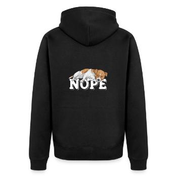 Jack Russell Terrier - Unisex Premium Bio Zip Hoodie - Schwarz - Hinten - Nico (187cm)