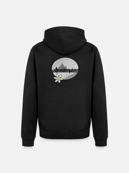 Alps cross design - Unisex Premium Organic Zip Hoodie - black