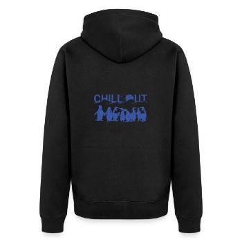 King Penguin Emperor Penguin Penguin Gift - Unisex Premium Organic Zip Hoodie - black - Back - Nico (187cm)