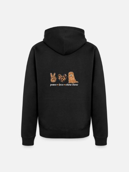 Chow Chow Dog - Unisex Premium Organic Zip Hoodie - black