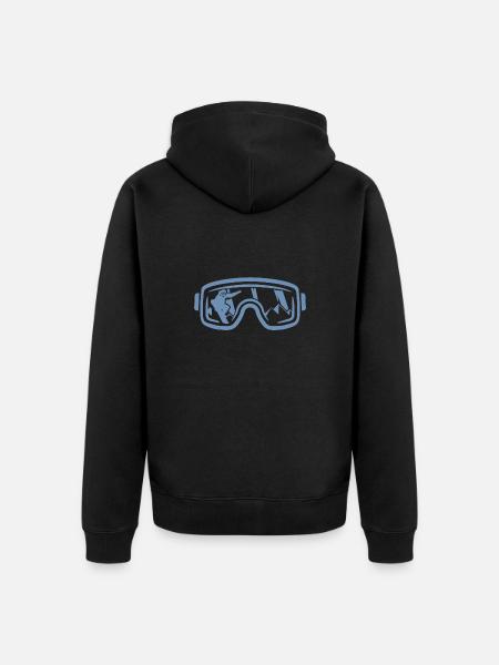 Winter magic on the snowboard: - Unisex Premium Organic Zip Hoodie - black