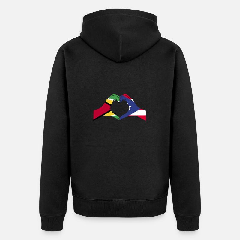 Guyana Flag Guyanais Guyanais - Veste à capuche bio Premium Unisexe - noir