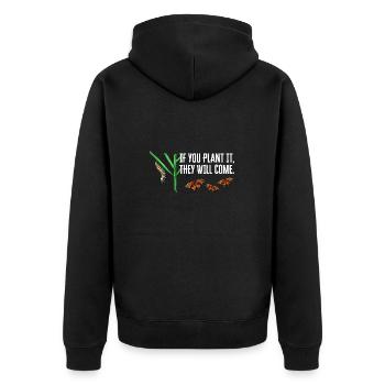 Monarque papillon monarque américain papillon monarque - Veste à capuche bio Premium Unisexe - noir - Dos - Nico (187cm)