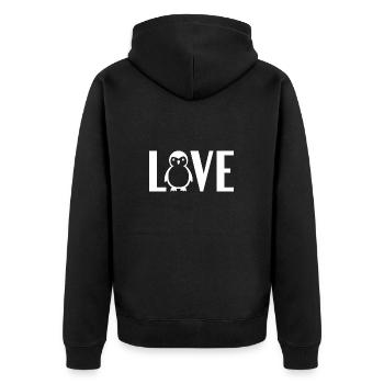 King Penguin Emperor Penguin Penguin Gift - Unisex Premium Organic Zip Hoodie - black - Back - Nico (187cm)