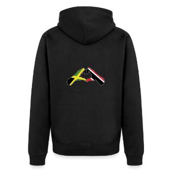 Drapeau de Trinité-et-Tobago - Veste à capuche bio Premium Unisexe - noir - Dos - Nico (187cm)