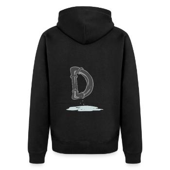 Tube D - Veste à capuche bio Premium Unisexe - noir - Dos - Nico (187cm)