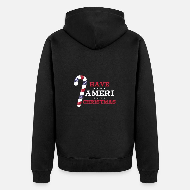 Have Ameri Christmas - Unisex Premium Bio Zip Hoodie - Schwarz