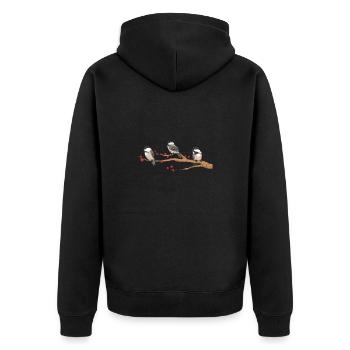 Observation des oiseaux mésanges - Veste à capuche bio Premium Unisexe - noir - Dos - Nico (187cm)