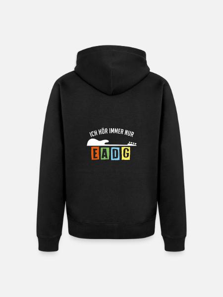 EADG bass notes for bass lovers - Unisex Premium Organic Zip Hoodie - black