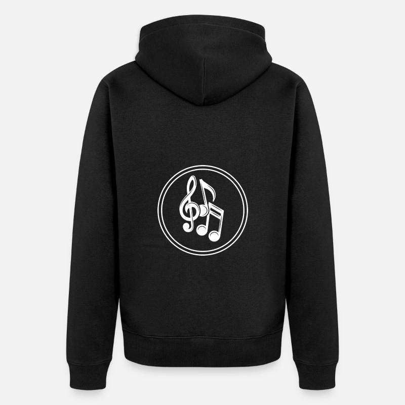 Notes de musique - Veste à capuche bio Premium Unisexe - noir