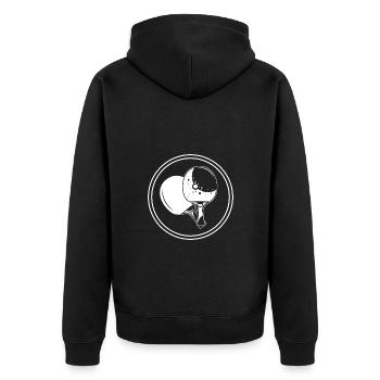 Table tennis Ping pong Sports - Unisex Premium Organic Zip Hoodie - black - Back - Nico (187cm)