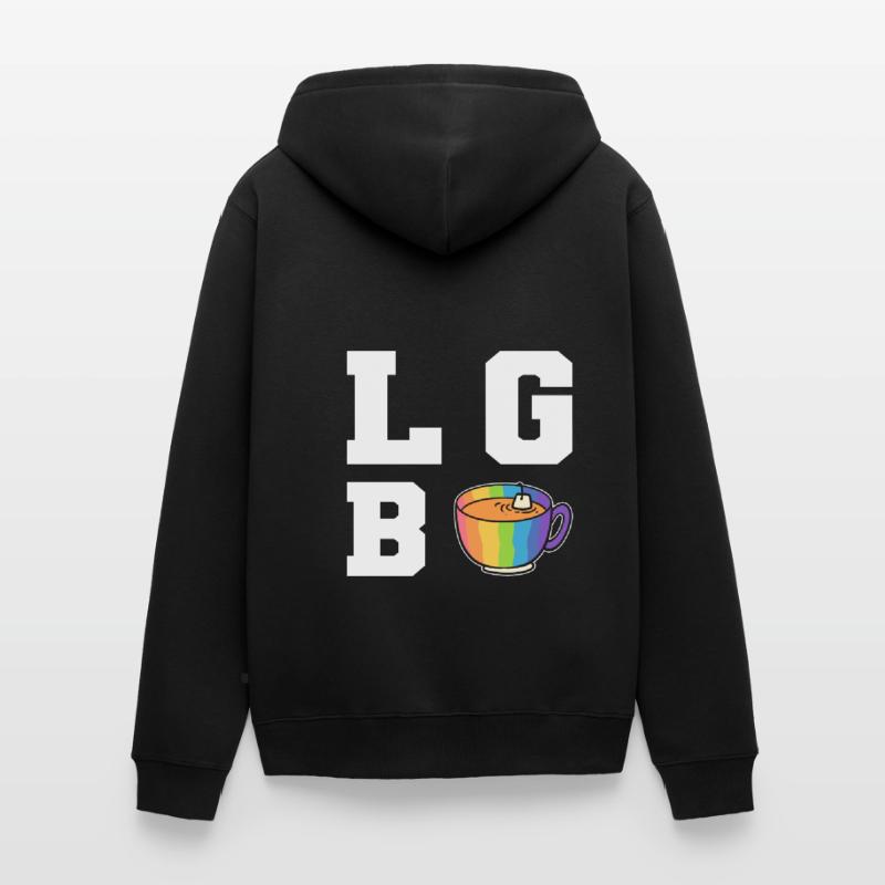 Lgb-Tea Schwul oder lesbisch Unisex Premium Bio Zip Hoodie
