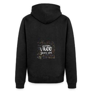 Cadeau 40e anniversaire Professeur de mathématiques Professeur de mathématiques - Veste à capuche bio Premium Unisexe - noir - Dos - Nico (187cm)