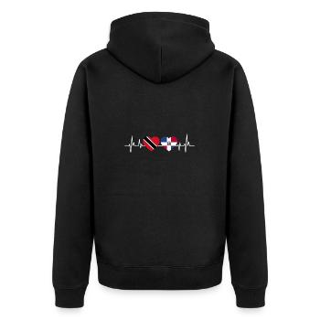 Drapeau de Trinité-et-Tobago - Veste à capuche bio Premium Unisexe - noir - Dos - Nico (187cm)