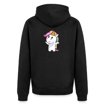 coupe Unicorn - Veste à capuche bio Premium Unisexe - noir - Dos - Nico (187cm)