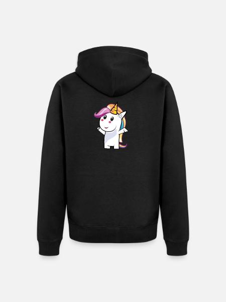 Unicorn cut - Unisex Premium Organic Zip Hoodie - black