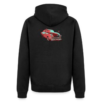 Brisé voiture voiture hobby amour idée cadeau - Veste à capuche bio Premium Unisexe - noir - Dos - Nico (187cm)