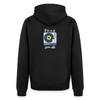 vous funk tous les LP pour brillant - Veste à capuche bio Premium Unisexe - noir - Dos - Nico (187cm)