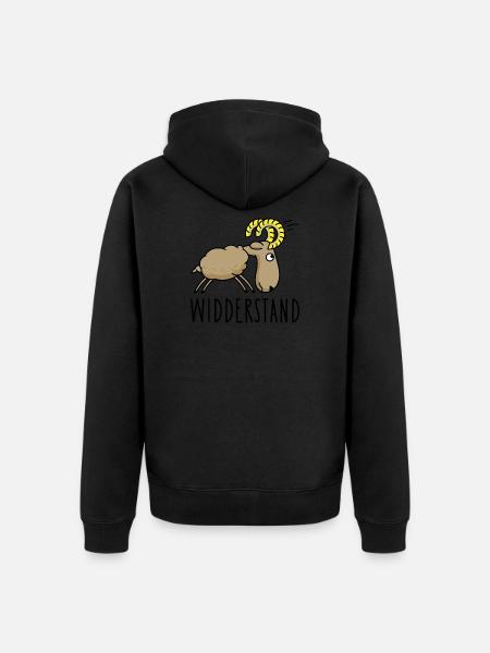 Widder Widerstand Rebell - Unisex Premium Bio Zip Hoodie -
