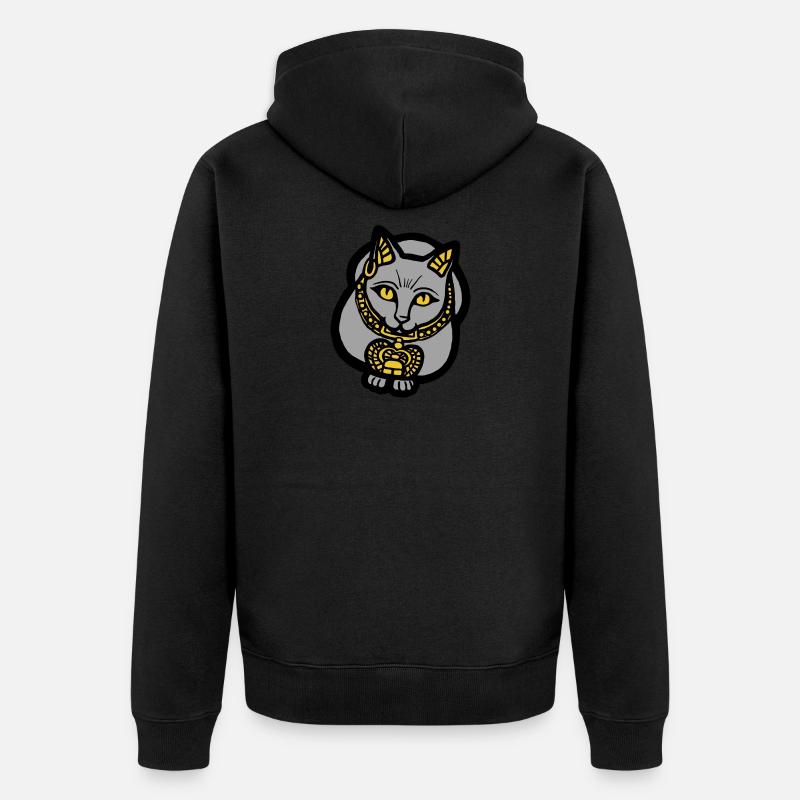 Chat gris - Veste à capuche bio Premium Unisexe - noir