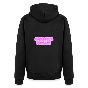 Somebodys Problem - Problem von jemand - Unisex Premium Bio Zip Hoodie - Schwarz - Hinten - Nico (187cm)