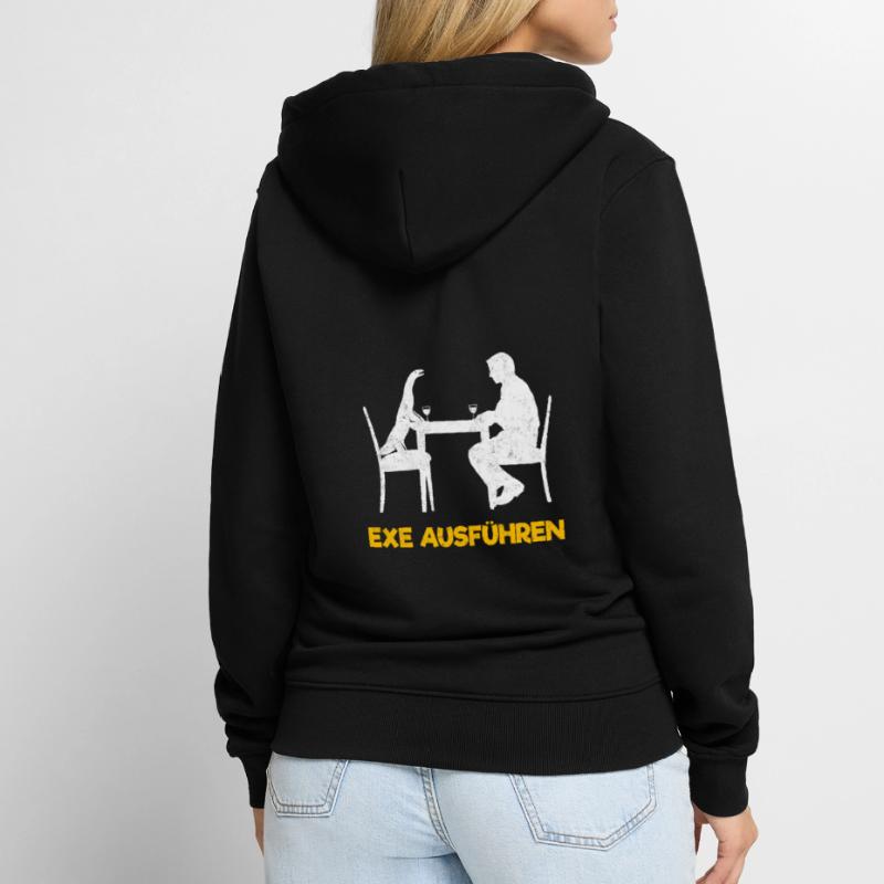 exe exécuter l’informatique programmeur admin Veste à capuche bio Premium Unisexe