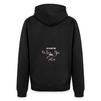 Salsa Dancer Dancer - Unisex Premium Organic Zip Hoodie - black - Back - Nico (187cm)
