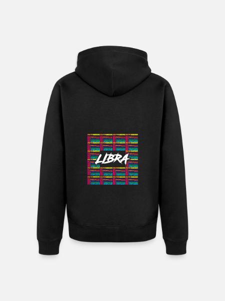 Zodiac sign Libra - Unisex Premium Organic Zip Hoodie - black
