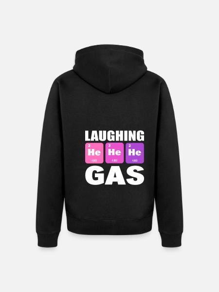 He He He Laughing Gas Lustiger Physiker - Premium økologisk unisex-hættejakke - sort